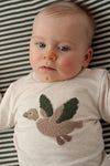 Jongens Sweater - Wiggle and Waddle van Feetje in de kleur Offwhite melange in maat 92.