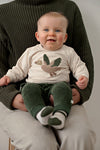 Jongens Sweater - Wiggle and Waddle van Feetje in de kleur Offwhite melange in maat 92.