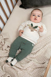 Jongens Sweater - Wiggle and Waddle van Feetje in de kleur Offwhite melange in maat 92.