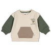 Jongens Sweater relaxed fit - Wiggle and Waddle van Feetje in de kleur Offwhite in maat 92.
