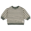 Jongens Sweater streep oversized - Wiggle and Waddle van Feetje in de kleur Groen in maat 92.