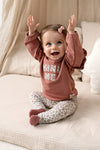 Meisjes Sweater relaxed fit - Dress to Impress van Feetje in de kleur Mauve in maat 92.
