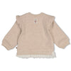 Meisjes Sweater - Dress to Impress van Feetje in de kleur Taupe melange in maat 92.
