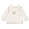 Meisjes Longsleeve ruches - My Little Love van Feetje in de kleur Offwhite in maat 86.