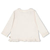Meisjes Longsleeve ruches - My Little Love van Feetje in de kleur Offwhite in maat 86.