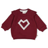Meisjes Sweater relaxed fit - My Little Love van Feetje in de kleur Bordeaux in maat 86.