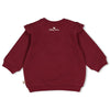 Meisjes Sweater relaxed fit - My Little Love van Feetje in de kleur Bordeaux in maat 86.