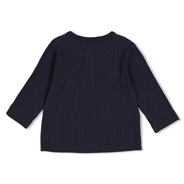 Jongens Longsleeve rib - Built for Fun van Feetje in de kleur Marine in maat 92.