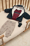 Jongens Sweater - Built for Fun van Feetje in de kleur Bordeaux in maat 92.