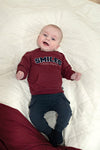 Jongens Sweater - Built for Fun van Feetje in de kleur Bordeaux in maat 92.