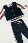 Jongens Longsleeve streep - Built for Fun van Feetje in de kleur Bordeaux in maat 92.