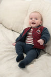 Jongens Longsleeve streep - Built for Fun van Feetje in de kleur Bordeaux in maat 92.