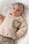 Meisjes Sweater boxy oversized - Lucky Bloombird van Feetje in de kleur Offwhite in maat 92.