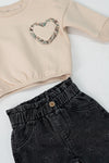 Meisjes Sweater boxy oversized - Lucky Bloombird van Feetje in de kleur Offwhite in maat 92.