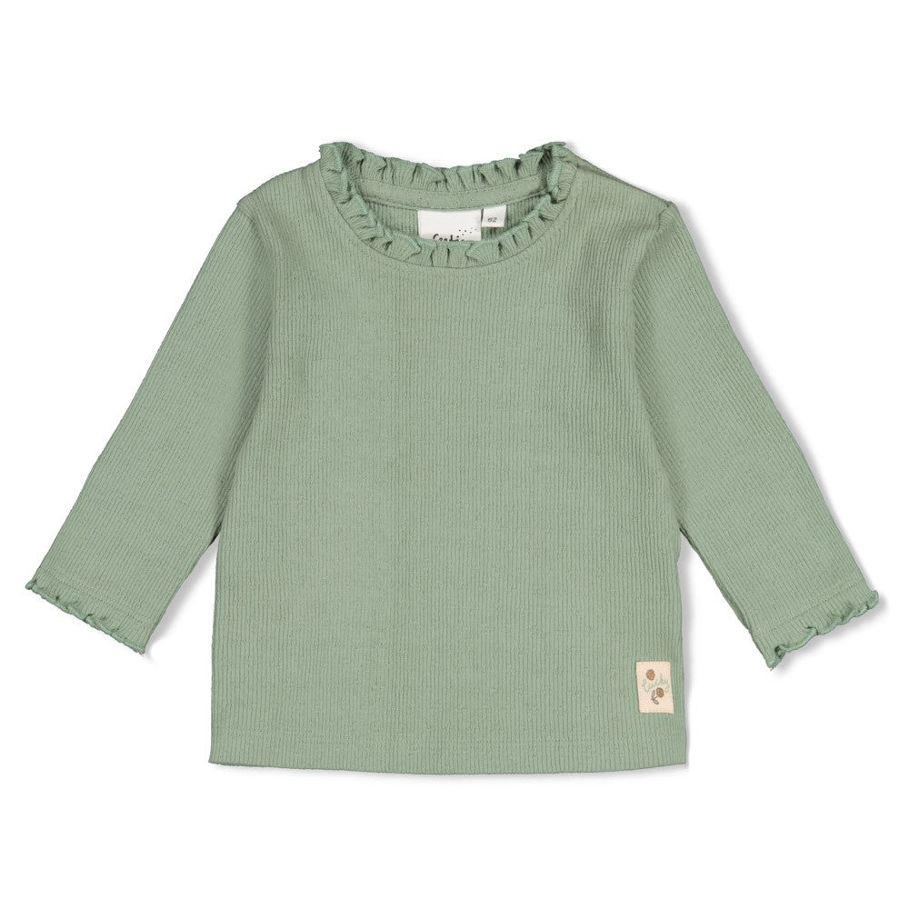 Feetje Longsleeve pointelle rib - Lucky Bloombird