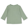 Meisjes Longsleeve pointelle rib - Lucky Bloombird van Feetje in de kleur Jade Groen in maat 92.