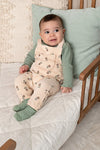 Meisjes Longsleeve pointelle rib - Lucky Bloombird van Feetje in de kleur Jade Groen in maat 92.
