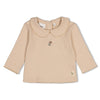 Meisjes Longsleeve pointelle rib - Lucky Bloombird van Feetje in de kleur Offwhite in maat 92.