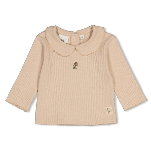 Feetje Longsleeve pointelle rib - Lucky Bloombird