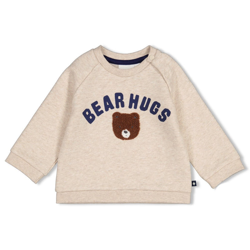 Jongens Sweater - Winter Denims van Feetje in de kleur Taupe melange in maat 86.