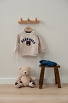 Jongens Sweater - Winter Denims van Feetje in de kleur Taupe melange in maat 86.