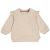 Meisjes Sweater AOP relaxed fit - My Little Love van Feetje in de kleur Taupe melange in maat 86.