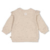 Meisjes Sweater AOP relaxed fit - My Little Love van Feetje in de kleur Taupe melange in maat 86.