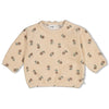 Meisjes Sweater velours rib met borduursels - Lucky Bloombird van Feetje in de kleur Offwhite in maat 92.