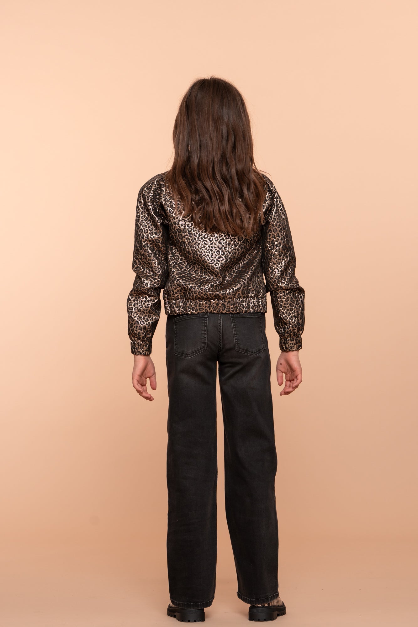 Meisjes Jeans wide leg van Geisha in de kleur Black in maat 176.