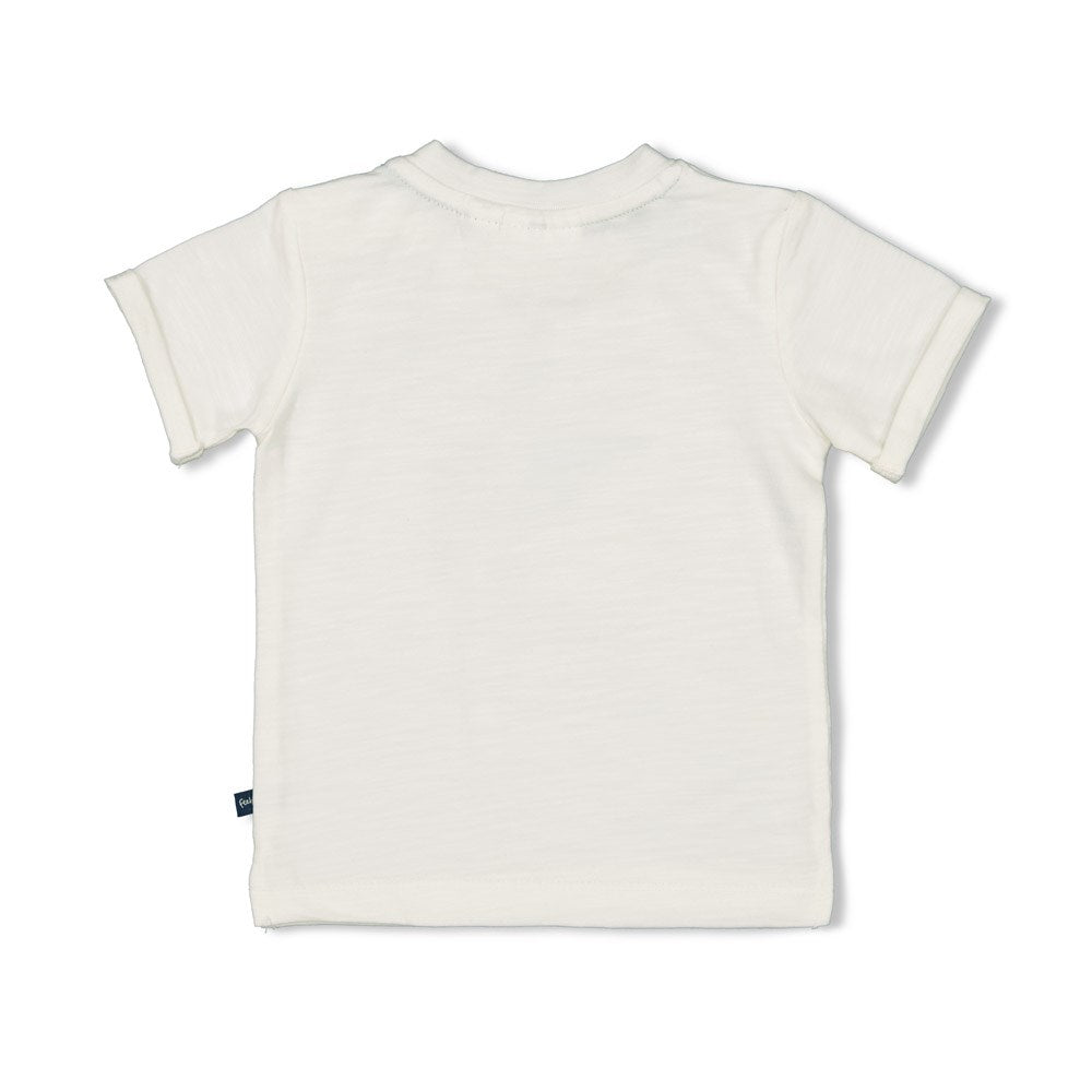 Jongens T-shirt - Later Gator van Feetje in de kleur Offwhite in maat 86.