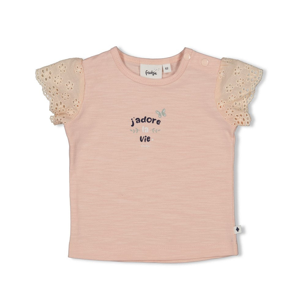 Meisjes T-shirt - Pretty Paisley van Feetje in de kleur Roze in maat 86.