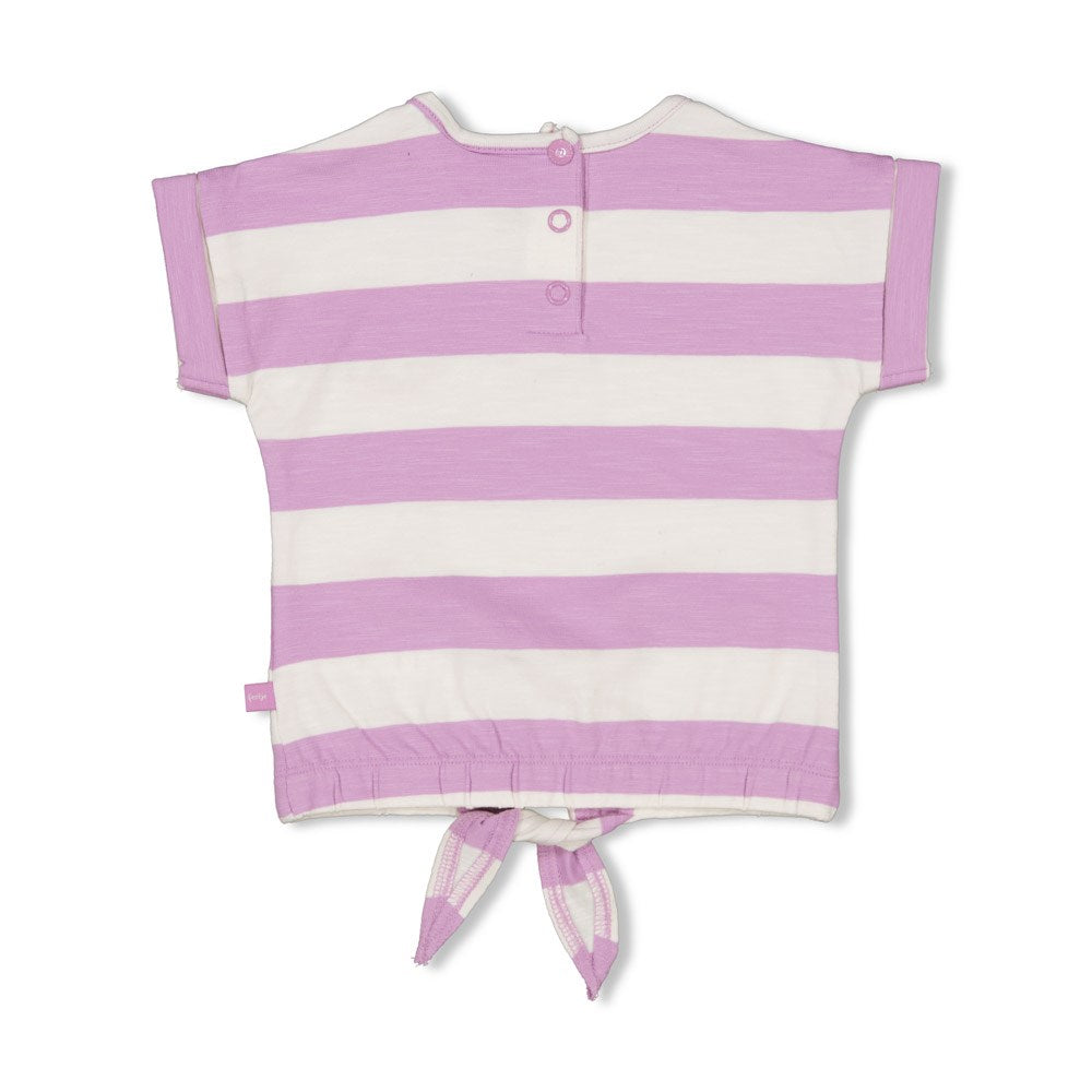 Meisjes T-shirt streep - Splash van Feetje in de kleur Violet in maat 86.