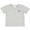s T-shirt streep - Turtelly Cool van Feetje in de kleur Zeegroen in maat 86.
