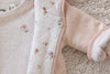 s Omkeerbaar jasje met capuchon AOP - Sweet Poppy van Feetje in de kleur Offwhite melange in maat 62.