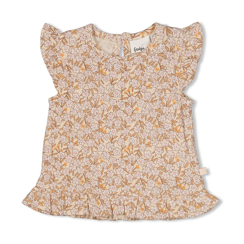 Feetje T-shirt ruches AOP - Flower Field