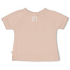 s T-shirt pointelle - Flower Field van Feetje in de kleur Roze in maat 86.