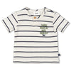s T-shirt streep wafelstructuur - Rock My Boat van Feetje in de kleur Marine in maat 86.