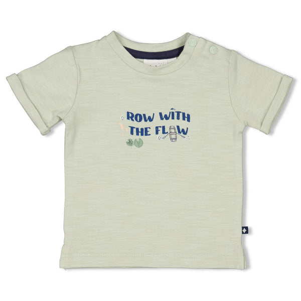 s T-shirt - Rock My Boat van Feetje in de kleur Mint in maat 86.