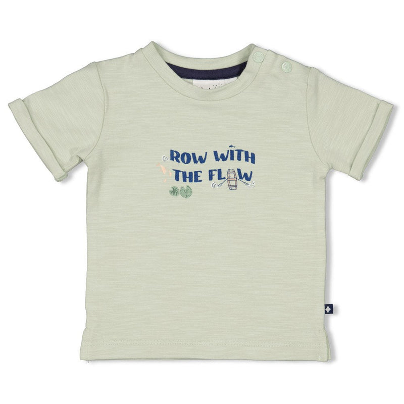s T-shirt - Rock My Boat van Feetje in de kleur Mint in maat 86.