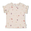 s T-shirt AOP - Starfish Wishes van Feetje in de kleur Offwhite in maat 86.