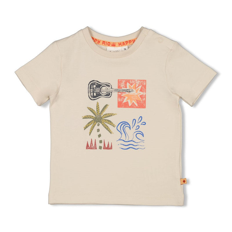 s T-shirt - Happy Rio van Feetje in de kleur Kit in maat 86.