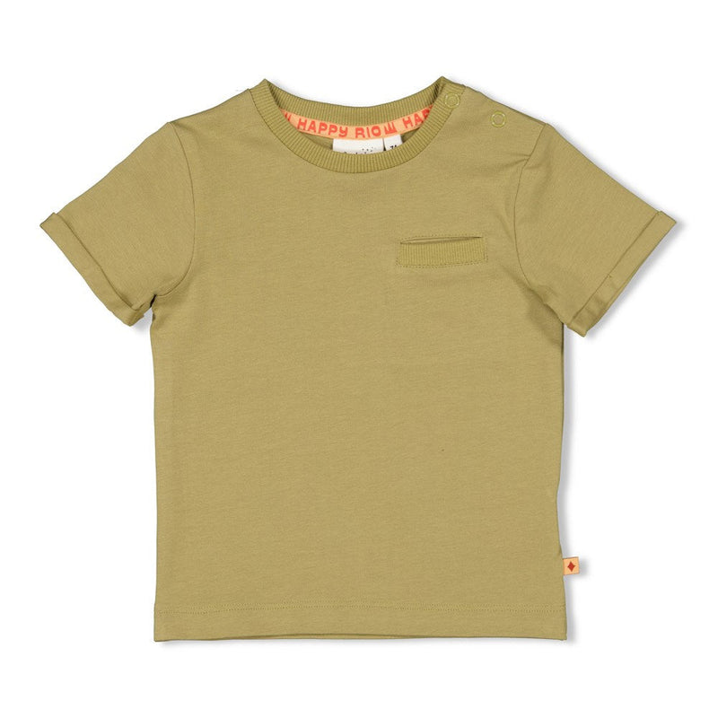 s T-shirt - Happy Rio van Feetje in de kleur Groen in maat 86.