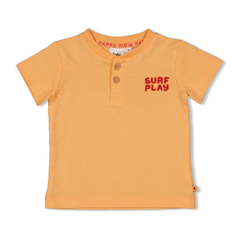 s T-shirt - Happy Rio van Feetje in de kleur Perzik in maat 86.