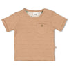 s T-shirt - The Chill Club van Feetje in de kleur Zand in maat 86.