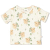 s T-shirt AOP - The Chill Club van Feetje in de kleur Offwhite in maat 86.