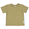 s T-shirt rib - Mini Adventurer van Feetje in de kleur Olijf in maat 86.