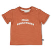 s T-shirt - Mini Adventurer van Feetje in de kleur Brique in maat 86.