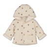 s Omkeerbaar jasje met capuchon AOP - Cute Cookie van Feetje in de kleur Offwhite in maat 62.