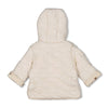 s Omkeerbaar jasje met capuchon AOP - Cute Cookie van Feetje in de kleur Offwhite in maat 62.