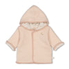 s Omkeerbaar jasje met capuchon AOP - Sweet Poppy van Feetje in de kleur Offwhite melange in maat 62.